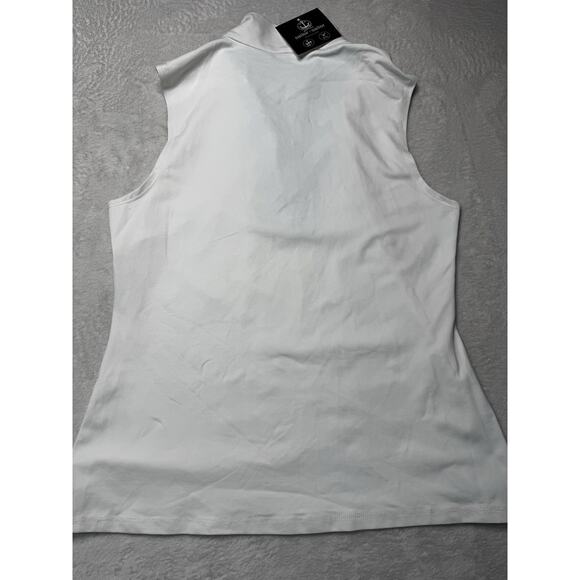 Sailor-Sailor Britt Sleeveless Tennis Top White Tennis Life Blue SZ S UPF 50+ NW - Picture 9 of 12